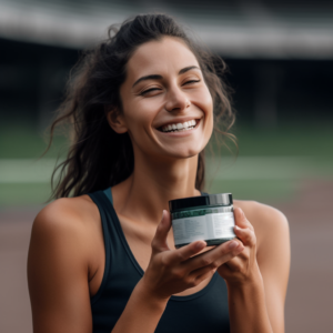 woman athlete with cbd