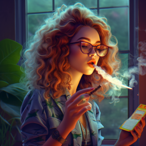 woman vaping